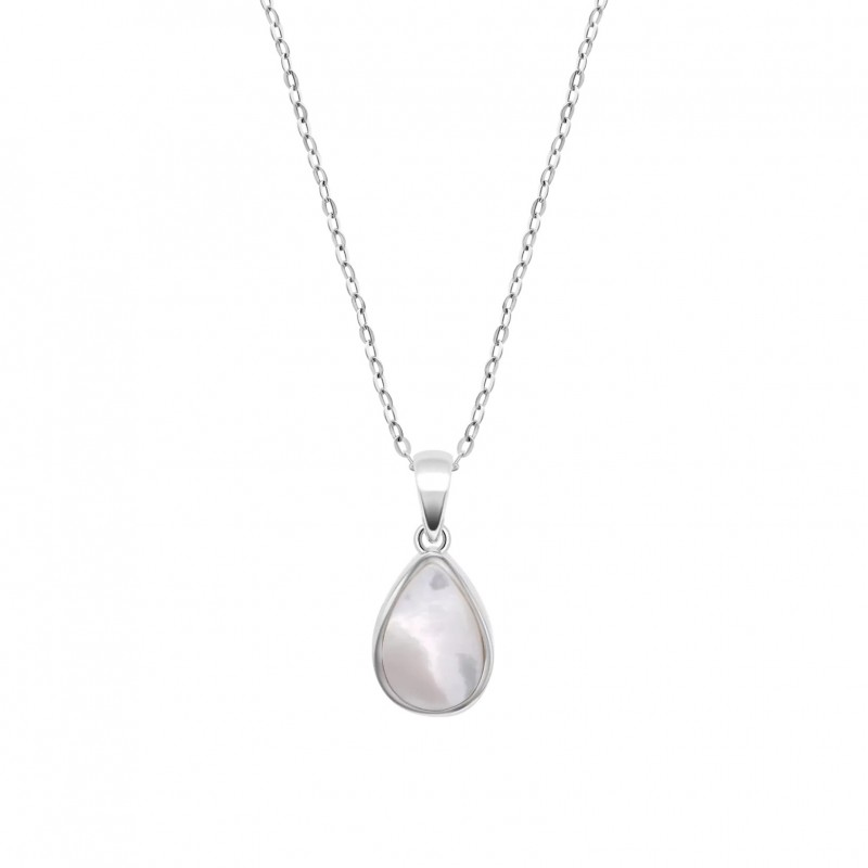 Collana Donna Lotus Silver LP3795-1/1 In Argento Con Madreperla A Goccia