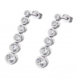 Orecchini Donna Lotus Silver LP1915-4/1 In Argento Pendenti Con Zirconi