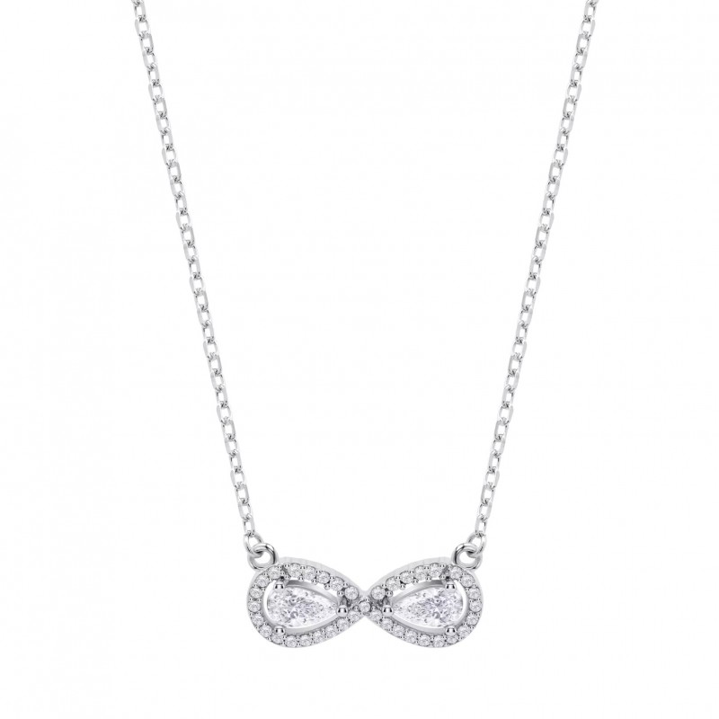 Collana Donna Lotus Silver LP3896-1/1 In Argento Con Infinito E Zirconi