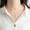 Collana Donna Lotus Silver LP3067-1/1 In Argento Con Croce E Zirconi
