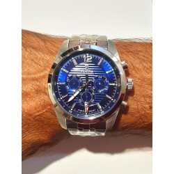 Orologio Uomo Festina F20742/1 Cronografo Con Quadrante Blu E Cinturino Acciaio