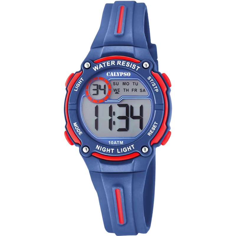 Orologio Bambino Calypso K6068/4 Digitale Con Cassa E Cinturino Blu