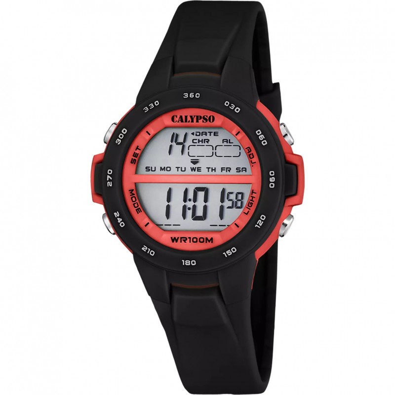 Orologio Bambino Calypso K5850/6 Digitale Con Cassa Bicolore Nero Rosso