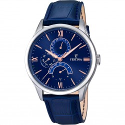 Orologio Uomo Festina Multifunzione F16823/3 Con Cinturino In Pelle Blu