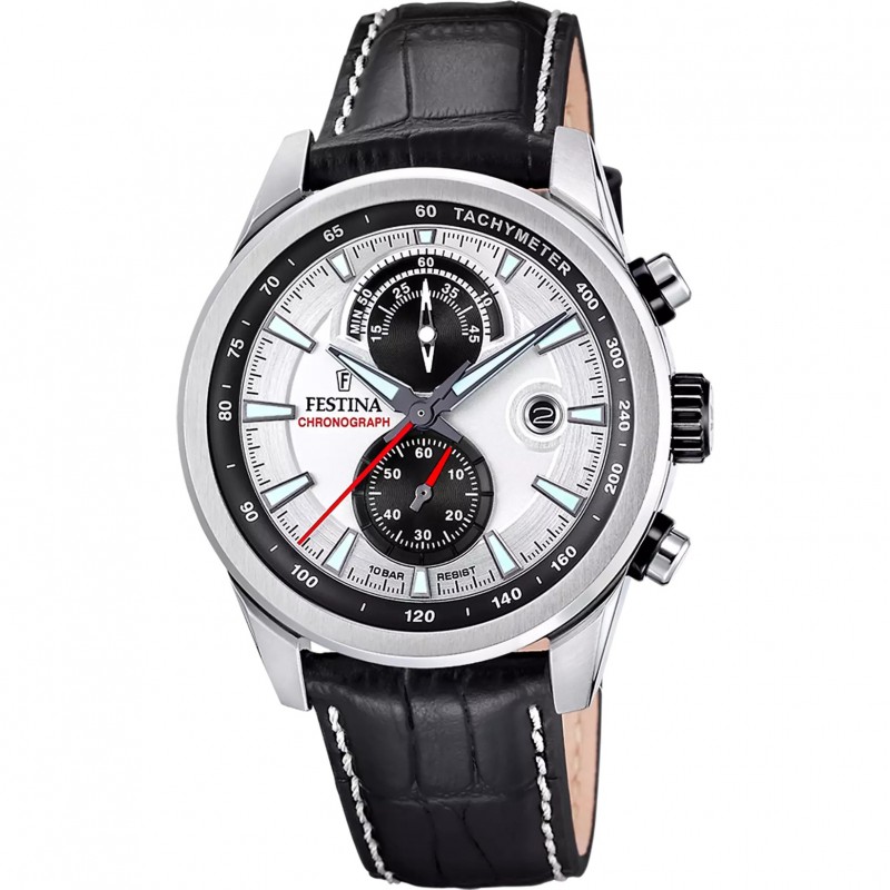 Orologio Uomo Festina Cronografo F20695/1 Con Quadrante Grigio E Cinturino Nero