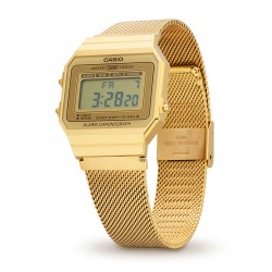 Orologio Unisex Casio vintage A700WEMG-9AEF Digitale Con Cassa E Cinturino Dorati