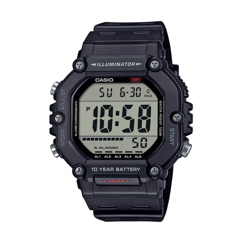 Orologio Uomo Digitale Casio AE-1600H-1AVEF Con Cassa E Cinturino Neri