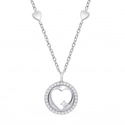 Collana Donna Lotus Silver LP3917-1/1 In Argento Con Cuore E Zirconi