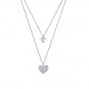 Collana Donna Doppio Filo Lotus Silver LP3918-1/1 In Argento Con Cuori