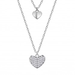 Collana Donna Doppio Filo Lotus Silver LP3918-1/1 In Argento Con Cuori