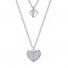 Collana Donna Doppio Filo Lotus Silver LP3918-1/1 In Argento Con Cuori