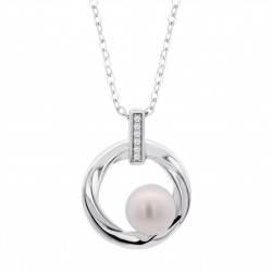 Collana Donna Lotus Silver LP3902-1/1 In Argento Con Perla Bianca