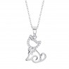 Collana Donna Lotus Silver LP3873-1/1 In Argento Con Pendente Gatto