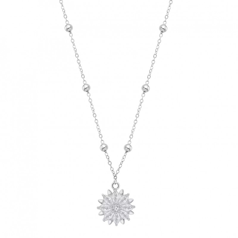 Collana Donna Lotus Silver LP3827-1/1 In Argento Con Pendente Fiore
