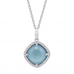 Collana Donna Lotus Silver LP3921-1/2 In Argento Con Cristallo turchese