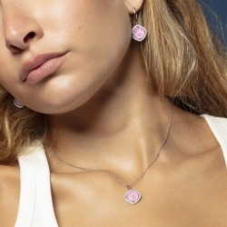 Collana Donna Lotus Silver LP3921-1/3 In Argento Con Cristallo Rosa