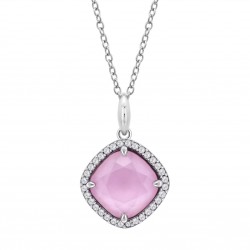 Collana Donna Lotus Silver LP3921-1/3 In Argento Con Cristallo Rosa