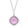 Collana Donna Lotus Silver LP3921-1/3 In Argento Con Cristallo Rosa