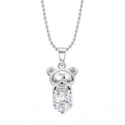 Collana Donna Lotus Silver LP3875-1/1 In Argento Con Orsetto E Zircone