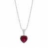 Collana Donna Lotus Silver LP3893-1/1 In Argento Con Cristallo Rosso A cuore