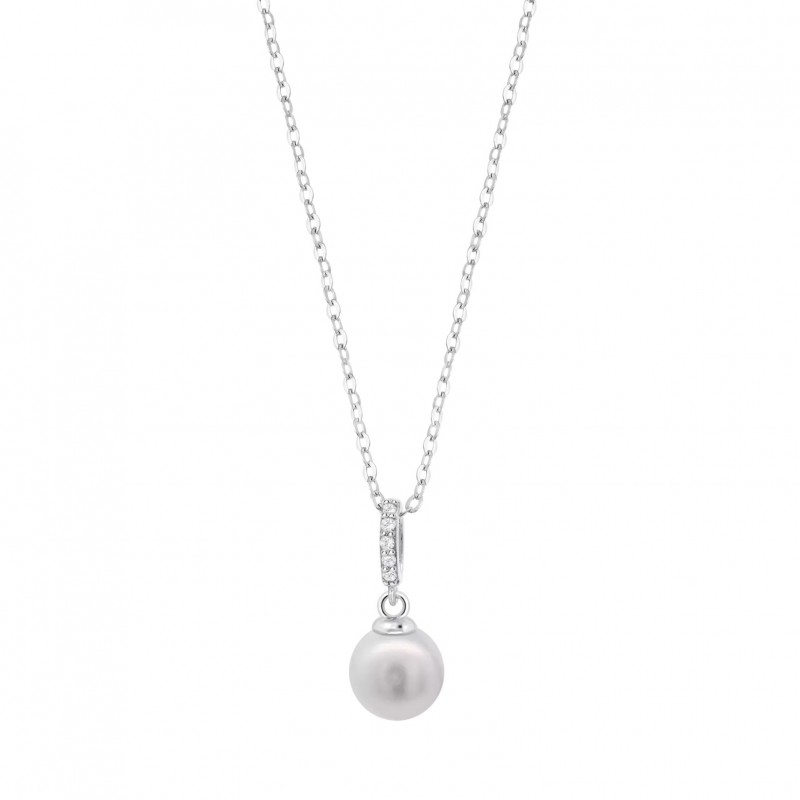 Collana Donna Lotus Silver LP3478-1/1 In Argento Con Perla E Zirconi