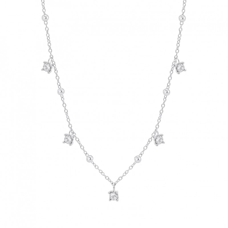 Collana Donna Lotus Silver LP3920-1/1 In Argento Con Zirconi