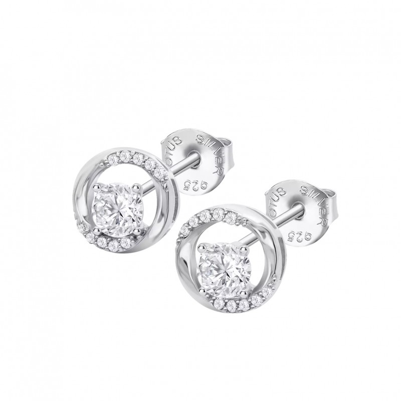Orecchini Donna Lotus Silver LP3910-4/1 Punto Luce In Argento Con Zircone