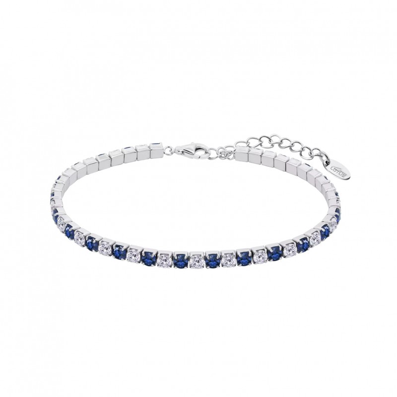 Bracciale Donna Lotus Silver LP3452-2/5 Tipo Tennis Con Zirconi Blu E Trasparenti