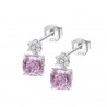 Orecchini Donna Lotus Silver LP3903-4/1 In Argento Con Cristallo Rosa