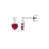 Orecchini Donna Lotus Silver LP3893-4/1 In Argento Con Cristallo Rosso A Cuore