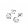 Orecchini Donna Lotus Silver LP3898-4/1 In Argento Con Perla Bianca