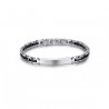 Bracciale Uomo Luca Barra In Acciaio E Ceramica Con Piastra Centrale BA1128