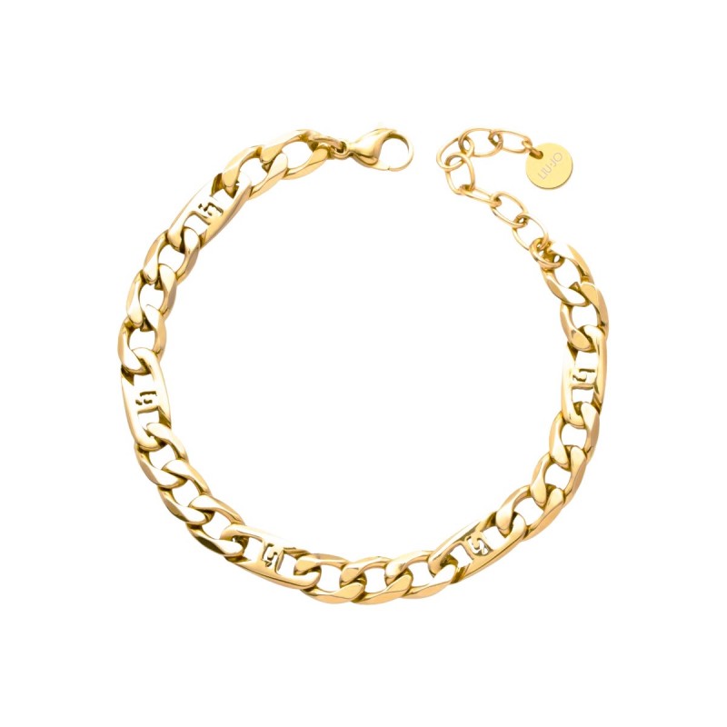 Bracciale Uomo Liu-Jo MLJ604 In Acciaio Dorato A Catena