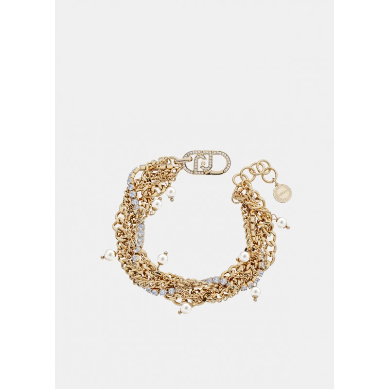 Bracciale Donna Liu-Jo LJ3075 Multifilo In Acciaio Dorato Con Perle