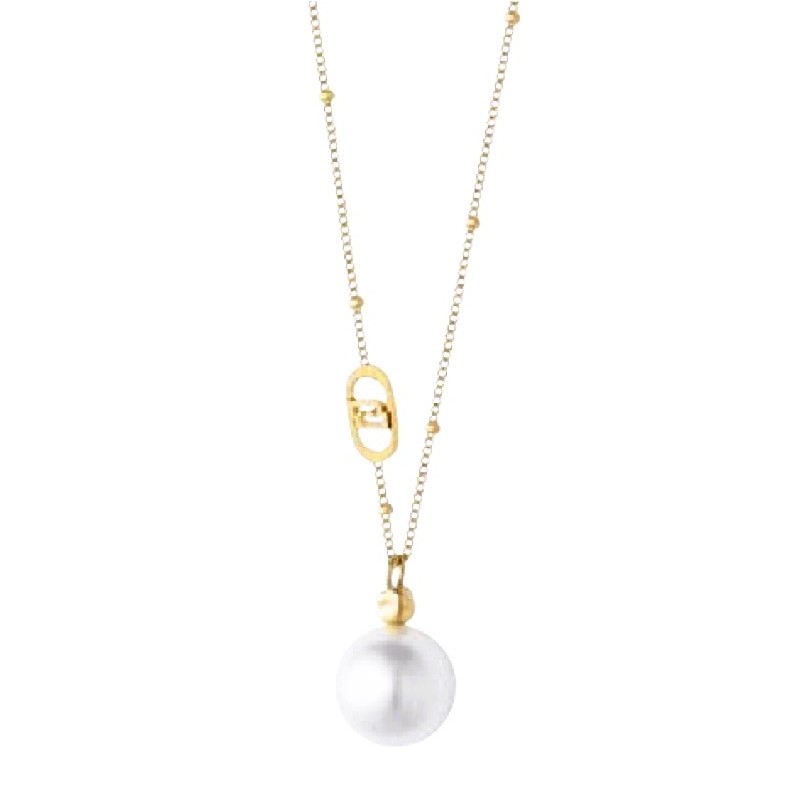 Collana Donna Liu-Jo LJ3015 In Acciaio Dorato Con Perla Bianca