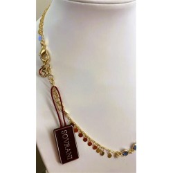 Collana Donna Sovrani J11506 In Ottone Dorato Con Pietre Blu