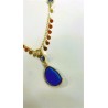 Collana Donna Sovrani J11506 In Ottone Dorato Con Pietre Blu