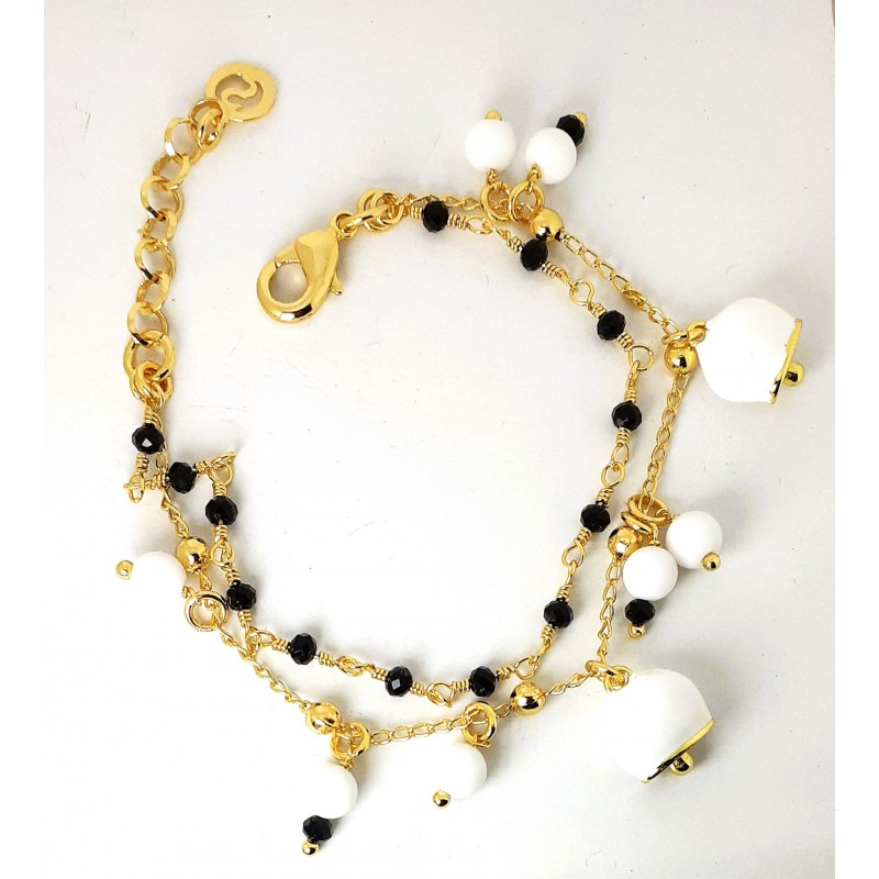 Bracciale Donna Sovrani J10726 In Ottone Dorato Doppio Filo Con Campanelline