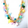 Collana Donna Sovrani J10058 In Metallo Dorato Con Pietre Multicolore