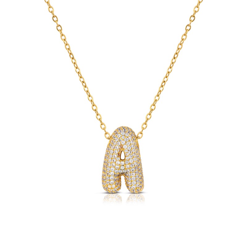 Collana Donna OPSOBJECTS OPSCL-1019 In acciaio Dorato Con Iniziale A