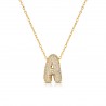 Collana Donna OPSOBJECTS OPSCL-1019 In acciaio Dorato Con Iniziale A