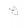 Anello oro bianco con perla e diamanti Kioto 458B