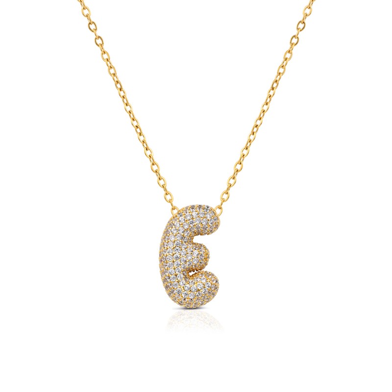 Collana Donna OPSOBJECTS OPSCL-1023 In Acciaio Dorato Con Iniziale E Con Zirconi