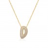 Collana Donna OPSOBJECTS OPSCL-1022 In Acciaio Dorato Con Iniziale D Con Zirconi