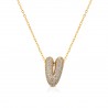 Collana Donna OPSOBJECTS OPSCL-1035 In Acciaio Dorato Con Iniziale V Con Zirconi