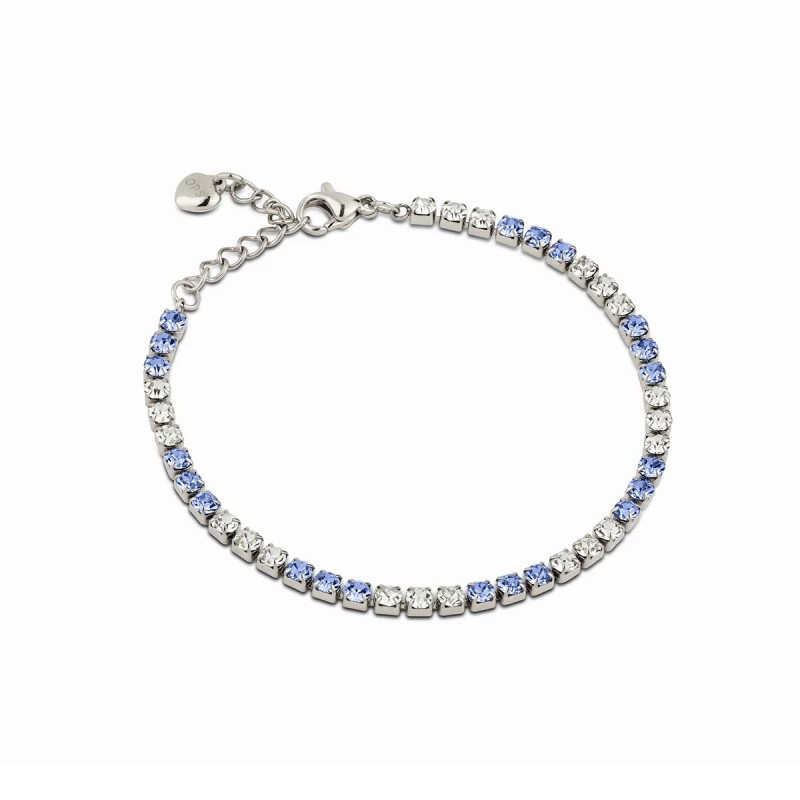 Bracciale Tennis Donna OPSOBJECTS OPSBR-910 Con Cristalli Celesti E Bianchi