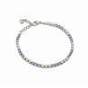 Bracciale Tennis Donna OPSOBJECTS OPSBR-910 Con Cristalli Celesti E Bianchi