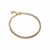 Bracciale Tennis Donna OPSOBJECTS OPSBR-984 In Acciaio Dorato Con Cristalli Multicolore