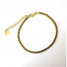 Bracciale Tennis Donna OPSOBJECTS OPSBR-958 In Acciaio Dorato Con Cristalli Color Bronzo