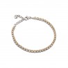 Bracciale Tennis Donna OPSOBJECTS OPSBR-957 In Acciaio Con Cristalli Color Ambra